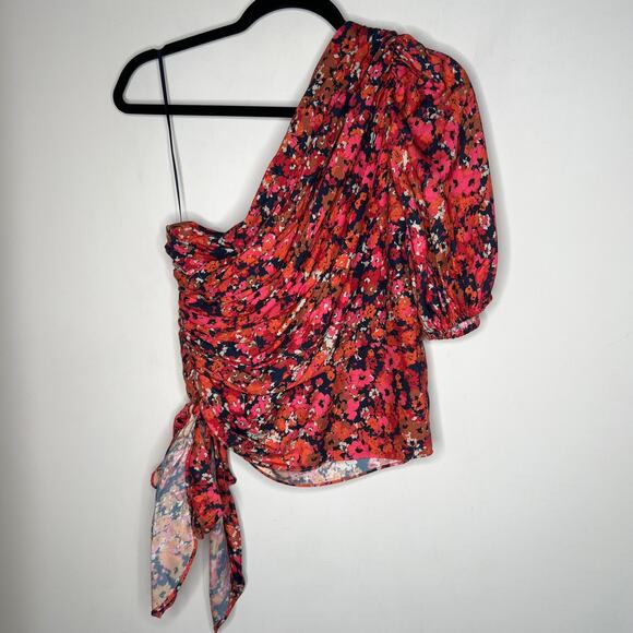 Amanda Uprichard Bexley One Shoulder Top Size M - Picture 5 of 7